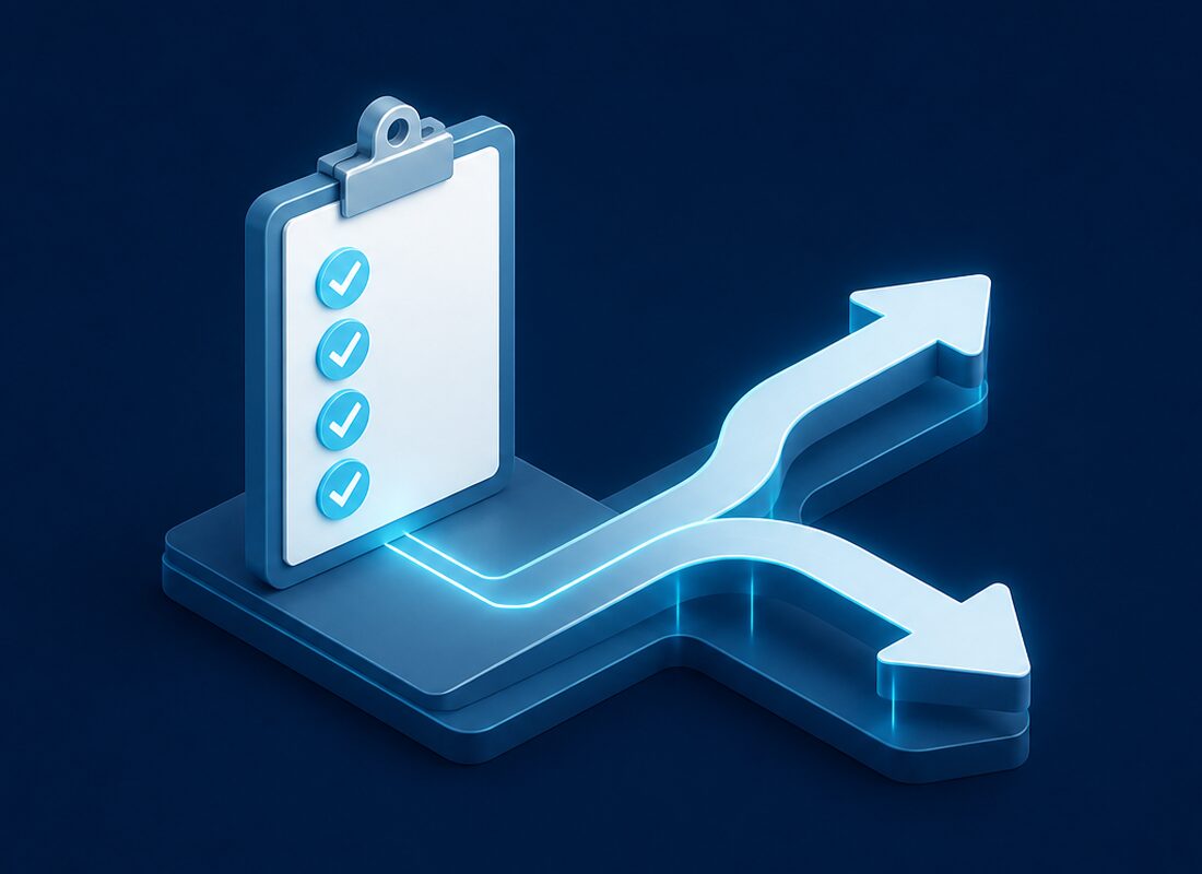 Evaluation checklist comparing two managed IT service provider options