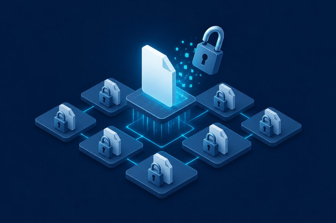 Encrypted files locked by ransomware with one being restored from backup